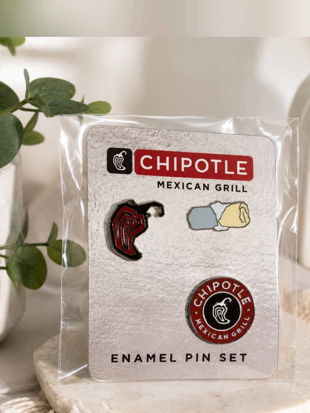 NWT Chipotle Mexican Grill Enamel Pin Set 🌯🔥